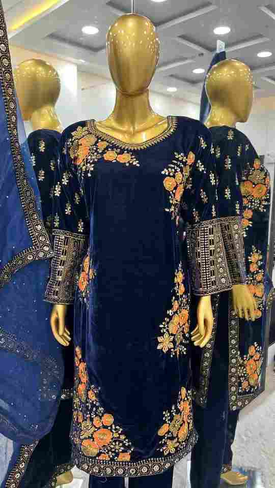 🌿 New Party Wear Viscose Velvet Designer Look Top-Dupatta 🌿