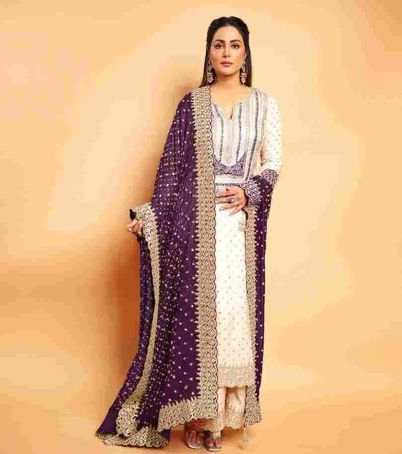 New Eid Collection Pure Chinnon Silk With Heavy Embroidery Sequence Work Top-Bottom And Dupatta Set Fully Stitched Ready To Wear 🔥