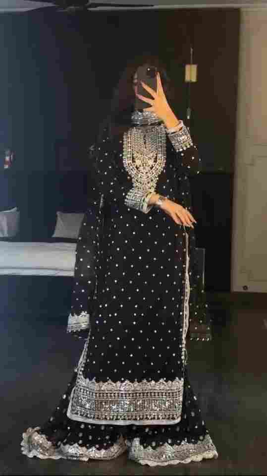 🌿Heavy Faux georgette Designer Look Top-Dupatta and Fully Stiched Bottom With Heavy 🌿Embroidery Siquance Work