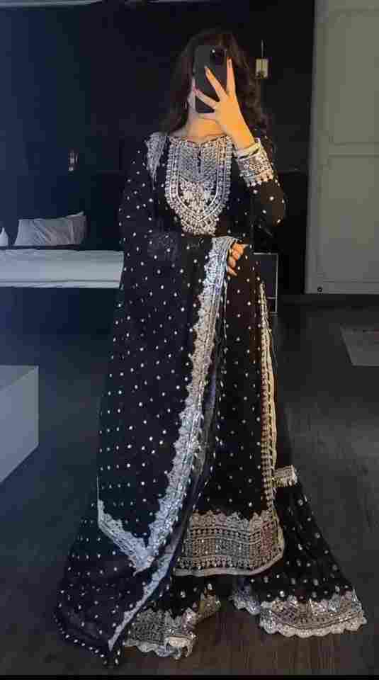 🌿Heavy Faux georgette Designer Look Top-Dupatta and Fully Stiched Bottom With Heavy 🌿Embroidery Siquance Work