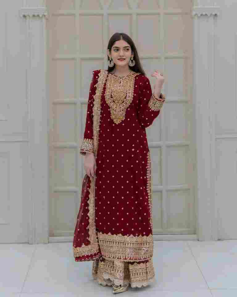 🌿 Heavy Faux georgette Designer Look Top-Dupatta and Fully Stiched Bottom 🌿