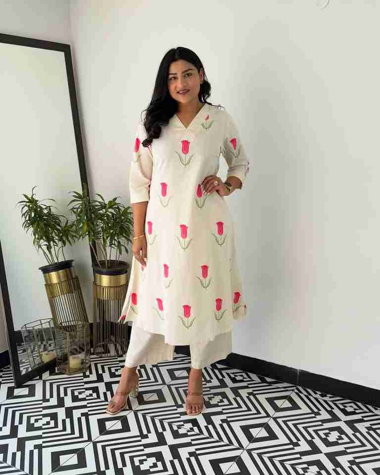 Premium Floral Fine cotton kurti Palazza set