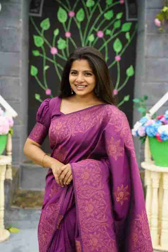 PURPLE BANARASI SOFT SILK SAREE