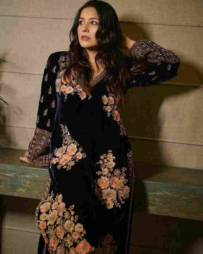 🌿 New Party Wear Viscose Velvet Designer  Look Top-Dupatta 🌿
